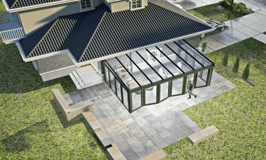 Pergola Con Techo De Cristal